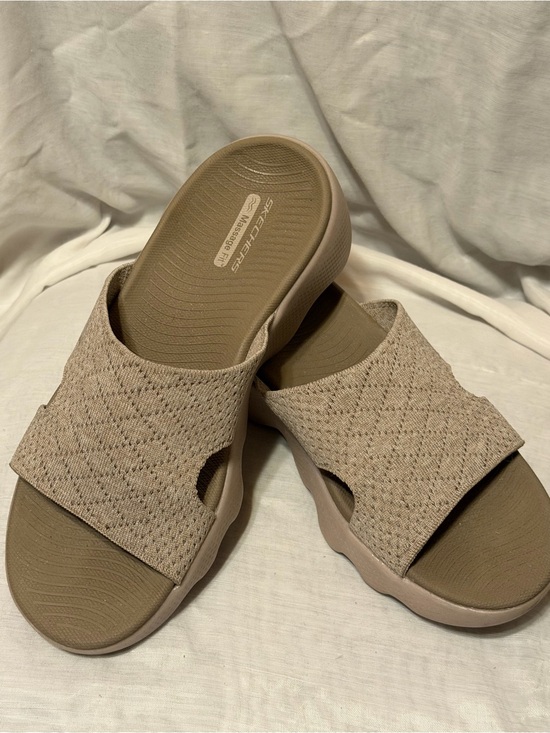 Skechers Shoes - Skechers Women's Taupe GO Walk Flex slip-ins